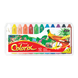 Amos Colorix Silky Crayon (Large Lead) 12 pack for Toddler