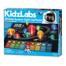 4M Kidzlabs - 3D Solar System Light-Up Poster Board