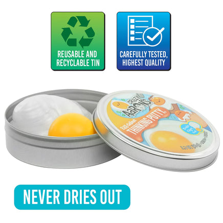 Crazy Aaron's - Eggcellent (Thinking Putty 4" Tin) (New!) - Dreampiece Educational Store
