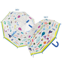 Floss & Rock Colour Changing Umbrella – Ocean Transparent (New!)