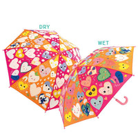 Floss & Rock Large Colour Changing Umbrella - Hearts (New!)