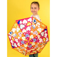 Floss & Rock Large Colour Changing Umbrella - Hearts (New!)