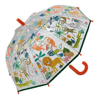 Floss & Rock Colour Changing Umbrella - Jungle Transparent (New Design)