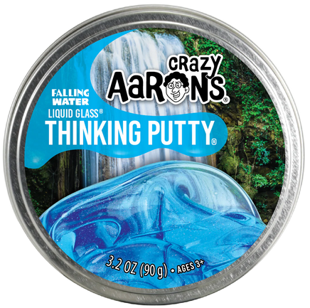 Crazy Aaron's - Falling Water Liquid Glass (Thinking Putty 4" Tin) (New!) - Dreampiece Educational Store