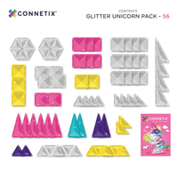 Connetix Glitter Unicorn Pack 56 pc (2025 NEW!)
