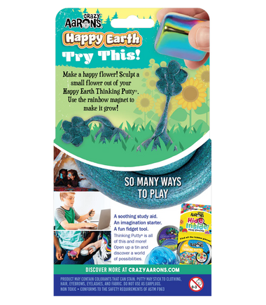 Crazy Aaron's - Happy Earth Magnetic (Thinking Putty 4" Tin) (New!) - Dreampiece Educational Store