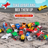 Popular Playthings Magnetic Mix or Match Vehicles JUMBO SET 1 (Green) 2025 New!