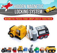 Popular Playthings Magnetic Mix or Match Vehicles JUMBO SET 1 (Green) 2025 New!