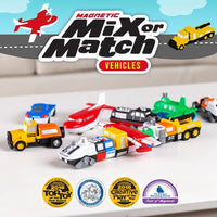 Popular Playthings Magnetic Mix or Match Vehicles JUMBO SET 1 (Green) 2025 New!