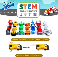 Popular Playthings Magnetic Mix or Match Vehicles JUMBO SET 2 (Orange) 2025 New!