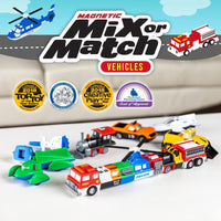 Popular Playthings Magnetic Mix or Match Vehicles JUMBO SET 2 (Orange) 2025 New!