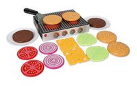 Popular Playthings Magnetic Build & Grill Burger Set