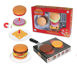 Popular Playthings Magnetic Build & Grill Burger Set