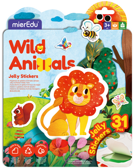 mierEdu Jelly Stickers- Wild Animals (2025 New!)