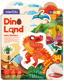 mierEdu Jelly Stickers- Dino Land (2025 New!)