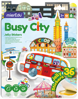 mierEdu Jelly Stickers- Busy City (2025 New!)