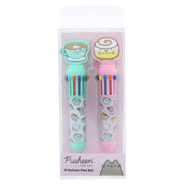 Pusheen Breakfast Club - 10-Colours Pen Set (Ready Stock, New Jan 2024!)