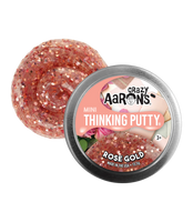 Crazy Aaron's - Boîte MINI Thinking Putty en or rose 2"