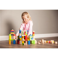 Fat Brain - TimberBlocks 100 Piece Wooden Block Set