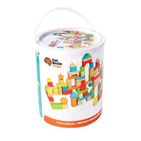 Fat Brain - TimberBlocks 100 Piece Wooden Block Set