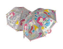Floss & Rock Colour Changing Umbrella - Mermaid Transparent