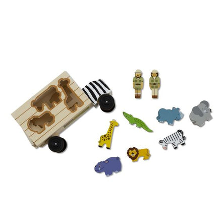 Melissa & Doug- Animal Rescue Shape Sorting Truck/ Wooden Play Set - Dreampiece Educational Store