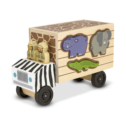 Melissa & Doug- Animal Rescue Shape Sorting Truck/ Wooden Play Set - Dreampiece Educational Store