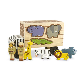 Melissa & Doug- Animal Rescue Shape Sorting Truck/ Wooden Play Set - Dreampiece Educational Store