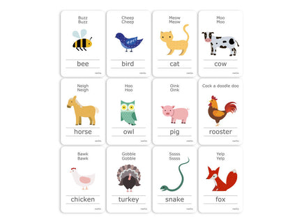 mierEdu Cognitive Flash Cards - Animal Sounds - Dreampiece Educational Store