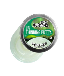 Crazy Aaron's Mini Glow - Aurora Sky Thinking Putty 2" tin - Dreampiece Educational Store