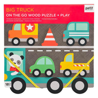 Petit Collage Big Truck Chunky Wood Puzzle