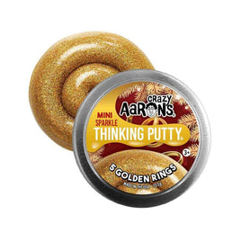 Crazy Aaron's - 5 Golden Rings Mini Sparkle Thinking Putty 2" tin