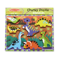 Melissa & Doug- Dinosaurs Chunky Puzzle - 7 Pieces (#3747) - Dreampiece Educational Store