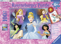 Ravensburger - Disney Charming Princess w/ COLOUR BOOK 100 pieces - Dreampiece Educational Store