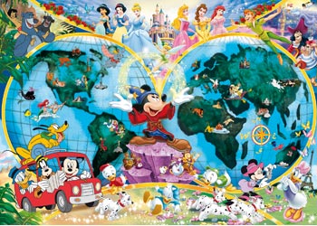 Ravensburger - Disney's World Map Puzzle 1000 pieces - Dreampiece Educational Store
