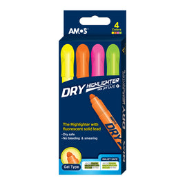 Amos - Pack de 4 surligneurs secs