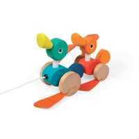 Janod - 鸭子家庭拉动玩具
