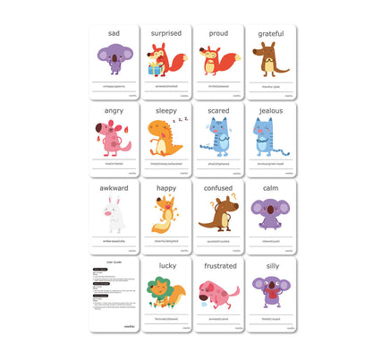 mierEdu Cognitive Flash Cards - Feelings & Emotions - Dreampiece Educational Store