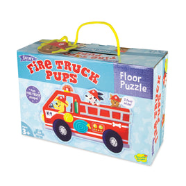 Peaceable Kingdom Floor Puzzle – Shiny Fire Truck Pup