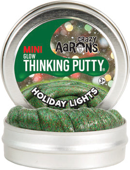 Crazy Aaron's - Holiday Lights Glow Thinking Putty boîte de 2" (Noël)