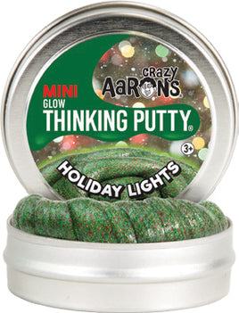 Crazy Aaron's - Holiday Lights Glow Thinking Putty 2" tin (Christmas)