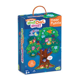 Peaceable Kingdom Floor Puzzle – Shimmery Hoot Owl Hoot