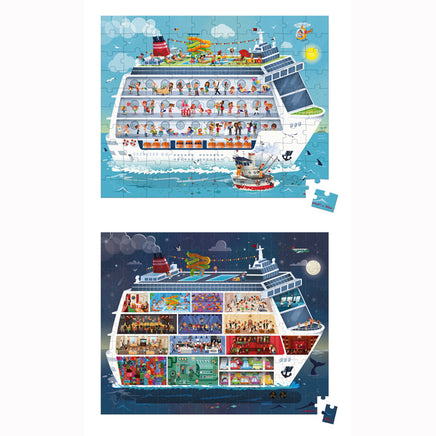 Janod - Cruise Ship Dual Suitcase Puzzles - Dreampiece Educational Store