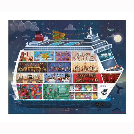 Janod - Cruise Ship Dual Suitcase Puzzles - Dreampiece Educational Store