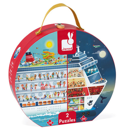 Janod - Cruise Ship Dual Suitcase Puzzles - Dreampiece Educational Store