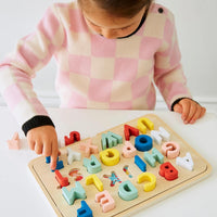 Petit Collage Multi-Language Alphabet Wooden Tray Puzzle