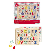 Petit Collage Multi-Language Alphabet Wooden Tray Puzzle