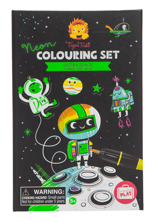 Tiger Tribe - Neon Colouring Set: Outer Space - Dreampiece Educational Store