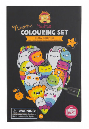 Tiger Tribe - Neon Colouring Set: Glow Friends - Dreampiece Educational Store