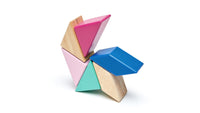 Tegu Magnetic Wood Blocks Pocket Pouch Prism- Blossom 6 pcs - Dreampiece Educational Store